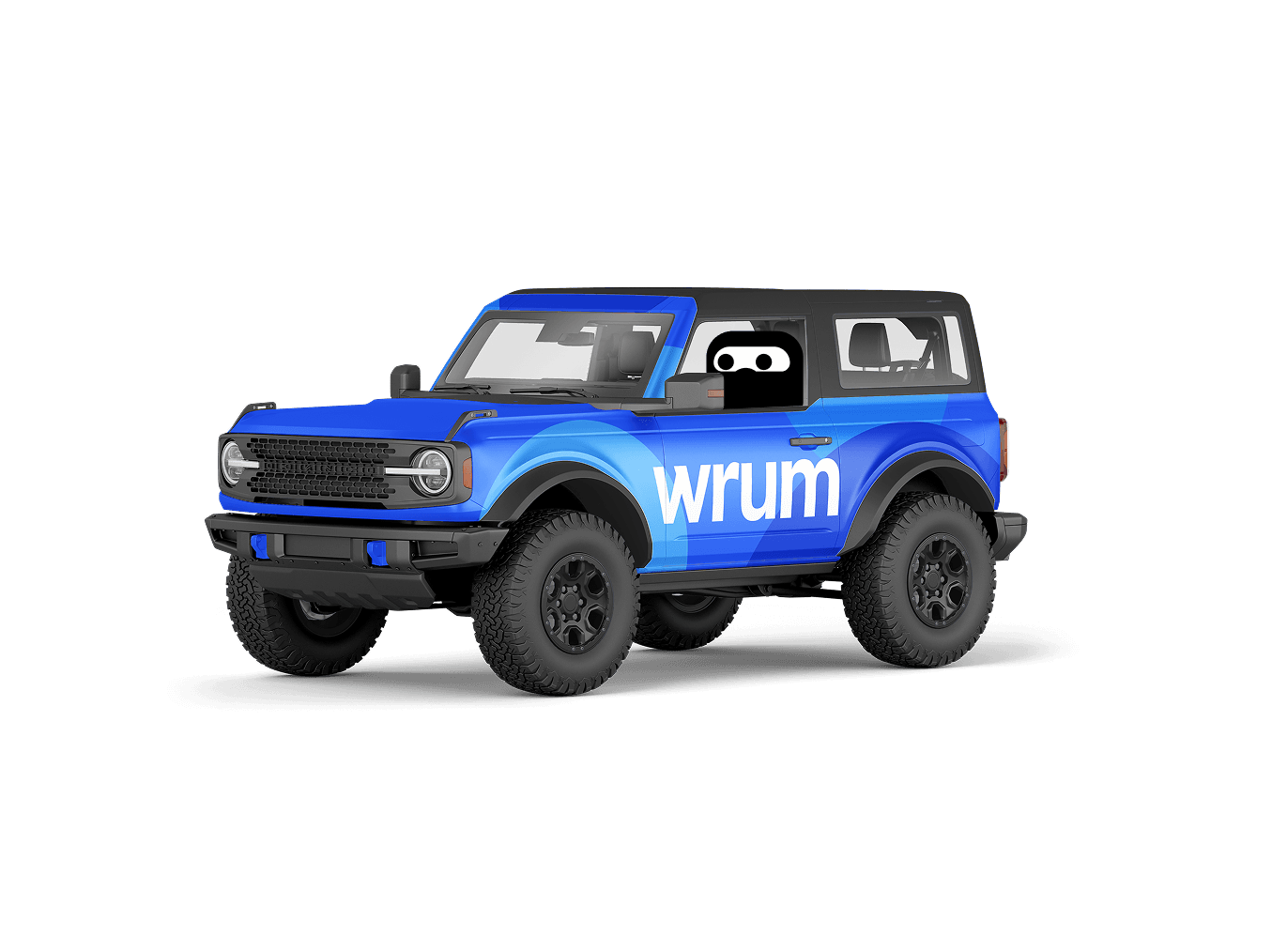 Oktan som sitter i en Wrum-bil